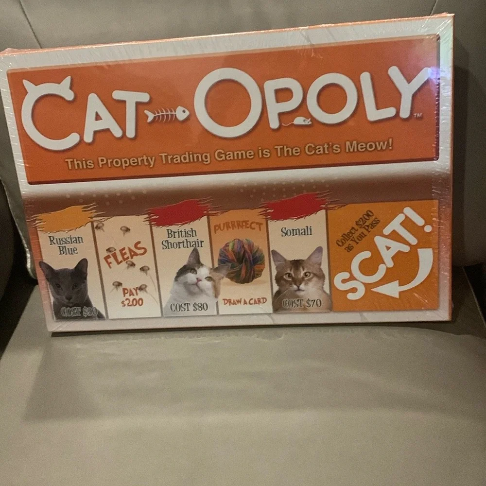 CatOpoly Board Game NEW A property trading Game thats a cats Meow for cat lovers